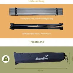 Skandika Ruka S Kleine Campingtafel – Campingtafels - Aluminium Campingtafel, Opvouwbaar, Zeer Licht, Eenvoudig Te Monteren, Stabiele Standaard - Opvouwtafel Voor Kamperen, Tenten Wandelen, Reizen, Thuis, Tuin – Tot Max. 20 Kg. - Grijs -Aanbiedingen Kampeer Zen Winkel 1200x1143 4