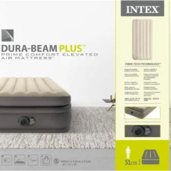 Intex Prime Comfort - Luchtbed - 1-Persoons - 99x191x51 Cm (BxLxH) - Grijs - Met Ingebouwde Motorpomp 17 Intex Prime Comfort - Luchtbed - 1-Persoons - 99x191x51 Cm (BxLxH) - Grijs - Met Ingebouwde Motorpomp -Aanbiedingen Kampeer Zen Winkel 1200x1148 1