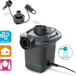 Intex Luchtbedset Intex Luchtbed - 1-Persoons - 76 X 191 X 25 Cm - Blauw + Intex Elektrische Pomp - 650 Liter/min + Hoeslaken Antraciet + Reparatieset -Aanbiedingen Kampeer Zen Winkel 1200x1155 2