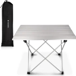 Navaris Campingtafel - Inklapbaar Campingtafeltje Van Aluminium - Opvouwbare Tafel Inclusief Draagtas - Picknicktafel - Zilver -Aanbiedingen Kampeer Zen Winkel 1200x1164 5