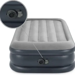 Intex Luchtbed - 1-Persoons - 99 X 191 X 42 Cm - Grijs - Met Pomp, Hoeslaken Zwart En Reparatieset -Aanbiedingen Kampeer Zen Winkel 1200x1166 1