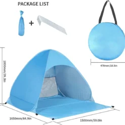 IGOODS Pop-up Tent - 2/3-Persoons - Blauw -Aanbiedingen Kampeer Zen Winkel 1200x1168 4