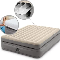 Intex Prime Comfort - Luchtbed - 2-Persoons - 152x203x51 Cm (BxLxH) - Grijs - Met Ingebouwde Motorpomp -Aanbiedingen Kampeer Zen Winkel 1200x1170