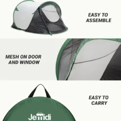 JEMIDI Tweepersoons Pop-up Tent - Opgooitent, Werptent Voor 2 Personen - Ideaal Als Festivaltent Of Kampeertent - Verschillende Kleuren 27 JEMIDI Tweepersoons Pop-up Tent - Opgooitent, Werptent Voor 2 Personen - Ideaal Als Festivaltent Of Kampeertent - Verschillende Kleuren -Aanbiedingen Kampeer Zen Winkel 1200x1178 3