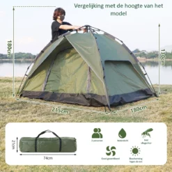 Sens Design Pop Up Tent - Tent - 2-3 Personen -Aanbiedingen Kampeer Zen Winkel 1200x1180 5