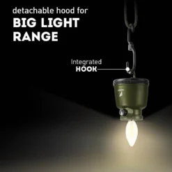 Favour L0818 Retro Camping Lamp Oplaadbaar LED, 320 Lumen, IP64 Waterdicht, Draagbare Kampeerlamp, Tentlamp, Acculamp, Traploos Dimbare Lamp Incl. Kaarslicht-modus, Groen -Aanbiedingen Kampeer Zen Winkel 1200x1183 3