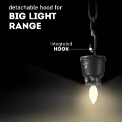 Favour L0818 Retro Camping Lamp Oplaadbaar LED, 320 Lumen, IP64 Waterdicht, Draagbare Kampeerlamp, Tentlamp, Acculamp, Traploos Dimbare Lamp Incl. Kaarslicht-modus, Zwart -Aanbiedingen Kampeer Zen Winkel 1200x1183 6