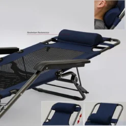 Ligstoel 180x60cm - Opvouwbaar Campingstoel Ligbed Strandstoel Tuinstoel Vouwligstoel Blauw -Aanbiedingen Kampeer Zen Winkel 1200x1184 6