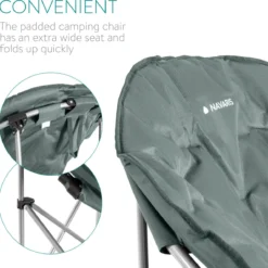 Navaris Klapstoel XXL - Campingstoel Met Opbergtas - Draagbare Stoel Voor Kamperen, Festivals En Vissen -Strandstoel - Inklapbaar - Grijs -Aanbiedingen Kampeer Zen Winkel 1200x1188 1