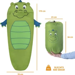 Dutch Mountains Kinderslaapzak Nijlpaard - 170 X 70cm Polyester - Zacht Lichtgewicht – Opberghoes -Aanbiedingen Kampeer Zen Winkel 1200x1190 5