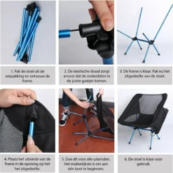 Lopoleis® Campingstoel – Campingstoel Opvouwbaar – Visstoel – Vouwstoel – Strandstoel – Inklapbaar – Lichtgewicht – Outdoor Stoel - Hoge Rugleuning -Aanbiedingen Kampeer Zen Winkel 1200x1190 6