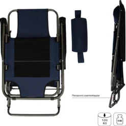 Ligstoel 180x60cm - Opvouwbaar Campingstoel Ligbed Strandstoel Tuinstoel Vouwligstoel Blauw -Aanbiedingen Kampeer Zen Winkel 1200x1191 2