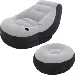 Intex Lounge Stoel - Ultra Lounge - Opblaasbaar - Grijs/zwart