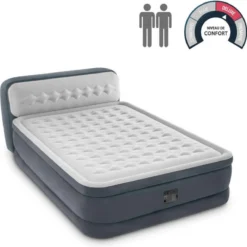 Intex 64448 - Queen Deluxe Ultra-Plush Zelfopblazend 2-persoons Luchtbed Met Hoofdboord (203x152x46cm) -Aanbiedingen Kampeer Zen Winkel 1200x1196 2