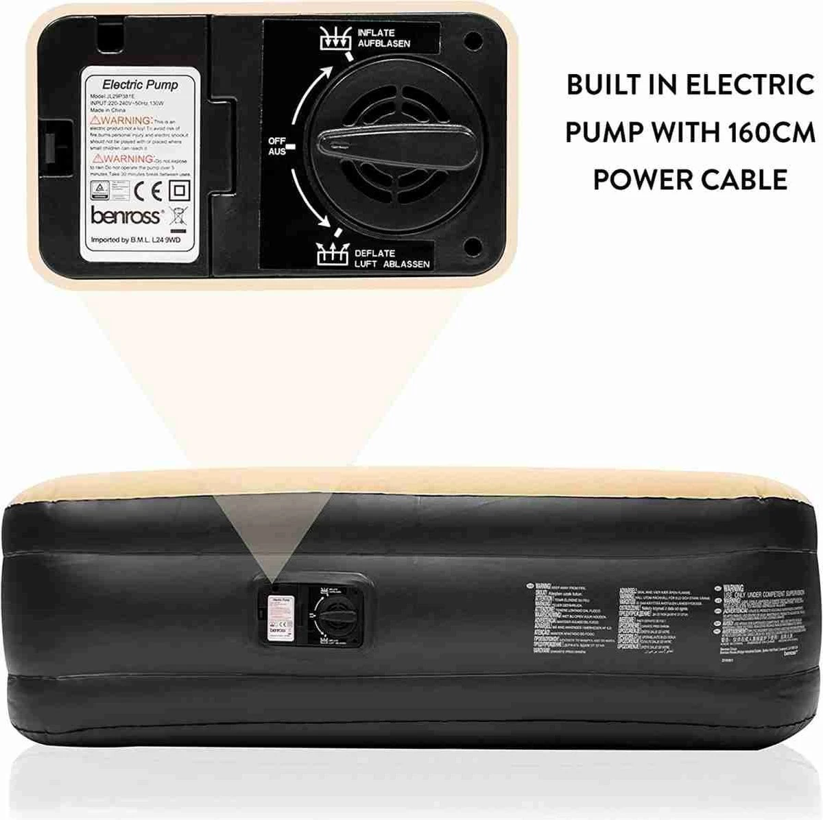 Merkloos Avenli 88030 Hoog Verhoogd Gevlokt Luchtbed | Queensize | Ingebouwde Pompen | Snelle En Gemakkelijke Inflatie 7 Merkloos Avenli 88030 Hoog Verhoogd Gevlokt Luchtbed | Queensize | Ingebouwde Pompen | Snelle En Gemakkelijke Inflatie - Afbeelding 5