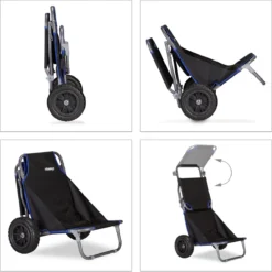 Relaxdays Strandkar Opvouwbaar - Strandstoel Met Zonnedak - Strand Stoel Op Wielen -Aanbiedingen Kampeer Zen Winkel 1200x1198 8