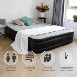 BluMill Luchtbed - 2-persoons - Ingebouwde Pomp - 203x152x36 Cm - Duurzame Keuze -Aanbiedingen Kampeer Zen Winkel 1200x1200 15