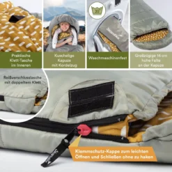 Skandika Dundee Flannel-R Slaapzak – Slaapzakken – Slaapzakken Volwassen - Maat M – Unisex - Katoen, Luxe Kwaliteit, Dubbele Slaapzak, 3 Seizoenen, Tot -20°C - 220 X 80 Cm - Outdoor Kampeerslaapzak – Ritssluiting Rechts - Grijs/geel -Aanbiedingen Kampeer Zen Winkel 1200x1200 254