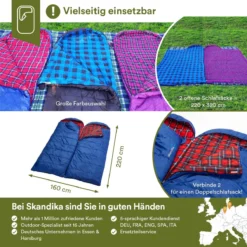 Skandika Dundee Flannel-R Slaapzak – Slaapzakken – Slaapzakken Volwassen - Maat M – Unisex - Katoen, Luxe Kwaliteit, Dubbele Slaapzak, 3 Seizoenen, Tot -20°C - 220 X 80 Cm - Outdoor Kampeerslaapzak – Ritssluiting Rechts - Grijs/geel -Aanbiedingen Kampeer Zen Winkel 1200x1200 256