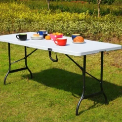 Casaria Tuintafel Opvouwbaar – Met Draaggreep 220x70 Cm – Wit -Aanbiedingen Kampeer Zen Winkel 1200x1200 291