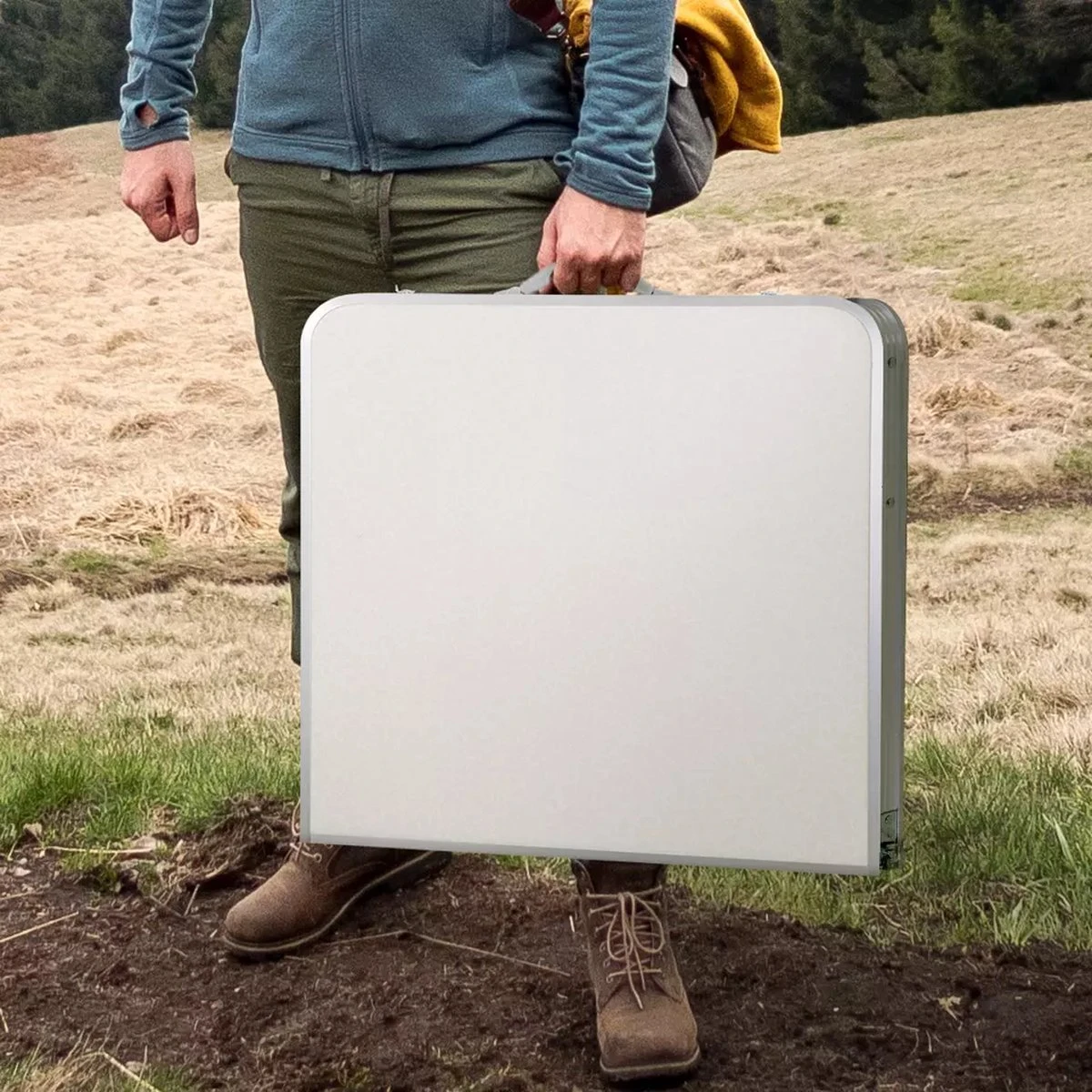 Merkloos Campingtafel - Opklapbaar - 75 X 55 X 70 Cm - Compact - Met Handvat 5 Merkloos Campingtafel - Opklapbaar - 75 X 55 X 70 Cm - Compact - Met Handvat - Afbeelding 3