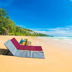 Strandmat Opvouwbaar Met Schouderband - Strandstoel Grijs 145x47x52 -Aanbiedingen Kampeer Zen Winkel 1200x1200 307