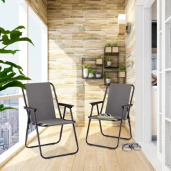 Relaxdays Campingstoel Inklapbaar Set Van 2 - Klapstoel 100 Kg - Visstoel Met Armleuningen - Grijs -Aanbiedingen Kampeer Zen Winkel 1200x1200 528