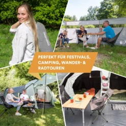Skandika Campingstoel Compact SET – Campingstoelen – Campingstoel Tot 150 Kg Belastbaar - Kampeerstoel, Visstoel, Kleine Pakmaat, Opvouwbaar, Stabiel, Licht, Comfortabel Gepolsterd – Draagtas Meegeleverd – Vouwstoel – Kampeermeubelen – Grijs -Aanbiedingen Kampeer Zen Winkel 1200x1200 582