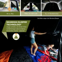 Skandika Nimbus Sleeper 12 Tent – Koepeltenten – 12 Persoons Familietent - Campingtent – Muggengaas – Sleeper Technology (3 Extra Donkere Slaapcabines) – 760 X 630 X 215 Cm (LxBxH) – 5000 Mm Waterkolom – Camping, Tuin – Kamperen – Blauw/wit 14 Skandika Nimbus Sleeper 12 Tent – Koepeltenten – 12 Persoons Familietent - Campingtent – Muggengaas – Sleeper Technology (3 Extra Donkere Slaapcabines) – 760 X 630 X 215 Cm (LxBxH) – 5000 Mm Waterkolom – Camping, Tuin – Kamperen – Blauw/wit -Aanbiedingen Kampeer Zen Winkel 1200x1200 710
