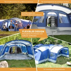 Skandika Nimbus Sleeper 12 Tent – Koepeltenten – 12 Persoons Familietent - Campingtent – Muggengaas – Sleeper Technology (3 Extra Donkere Slaapcabines) – 760 X 630 X 215 Cm (LxBxH) – 5000 Mm Waterkolom – Camping, Tuin – Kamperen – Blauw/wit 18 Skandika Nimbus Sleeper 12 Tent – Koepeltenten – 12 Persoons Familietent - Campingtent – Muggengaas – Sleeper Technology (3 Extra Donkere Slaapcabines) – 760 X 630 X 215 Cm (LxBxH) – 5000 Mm Waterkolom – Camping, Tuin – Kamperen – Blauw/wit -Aanbiedingen Kampeer Zen Winkel 1200x1200 711