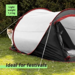 JEMIDI Tweepersoons Pop-up Tent - Opgooitent, Werptent Voor 2 Personen - Ideaal Als Festivaltent Of Kampeertent - Verschillende Kleuren -Aanbiedingen Kampeer Zen Winkel 1200x1200 717