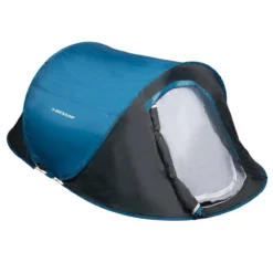 Dunlop Pop Up Tent 220 X 120 X 90 Cm - Grijs/ Blauw - 1 Persoons -Aanbiedingen Kampeer Zen Winkel 1200x1200 722