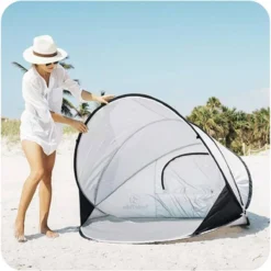 Deryan Luxe Pop Up Strandtent XXL - Anti-UV 50+ - Zilver -Aanbiedingen Kampeer Zen Winkel 1200x1200 733