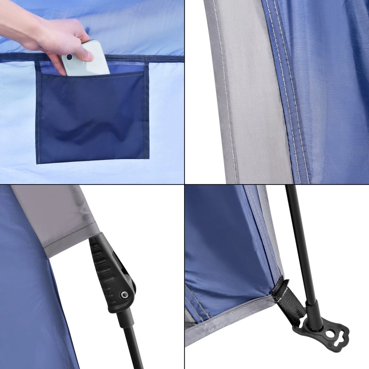 Pro-Tec Tent Nybro Automatisch 240x205x140 Cm Blauw 5 Pro-Tec Tent Nybro Automatisch 240x205x140 Cm Blauw - Afbeelding 3