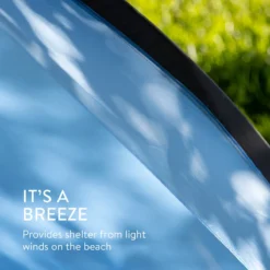 Navaris Windscherm Voor Het Strand - Zon- En Windbescherming Voor Drie Personen - Pop-up Speeltent Met UV- Bescherming - Beach Shelter Met Draagtas -Aanbiedingen Kampeer Zen Winkel 1200x1200 767