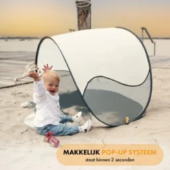 Deryan Luxe Pop Up Strandtent - Anti-UV 50+ - Cream -Aanbiedingen Kampeer Zen Winkel 1200x1200 799