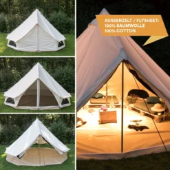 Skandika Tipii 400 Canvas Tent – Tipi-tenten – 8 Persoons Familietent - Campingtent – Muggengaas – 250 Cm Stahoogte – 400 Cm Diameter – 4000 Mm Waterkolom – Indische Tent, Partytent, Festivaltent – Outdoor, Camping, Tuin – Kamperen – Wit -Aanbiedingen Kampeer Zen Winkel 1200x1200 816