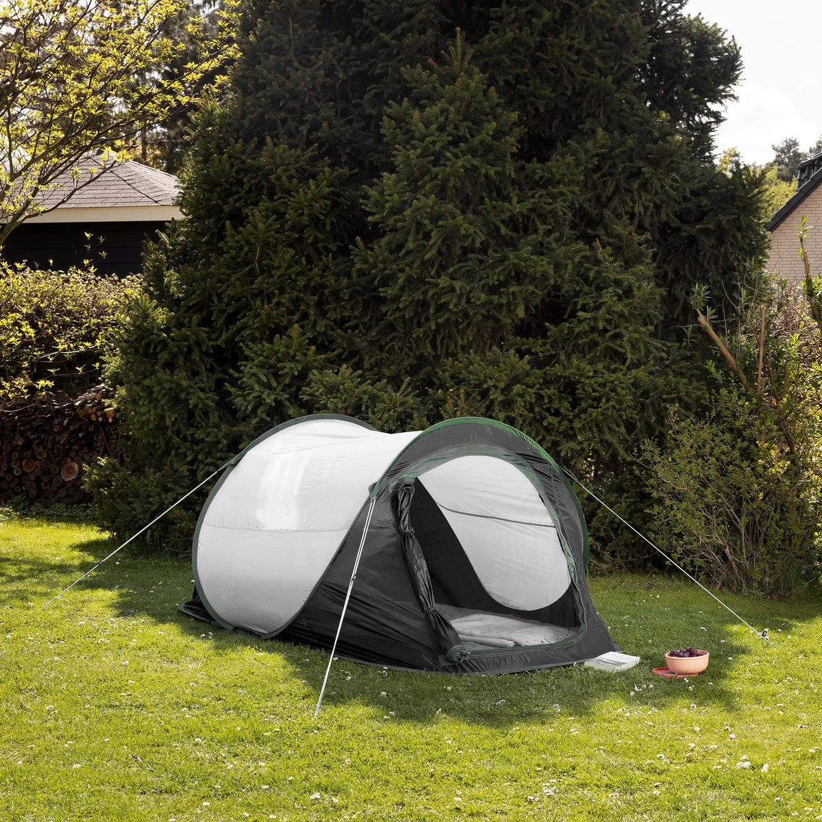 JEMIDI Tweepersoons Pop-up Tent - Opgooitent, Werptent Voor 2 Personen - Ideaal Als Festivaltent Of Kampeertent - Verschillende Kleuren 11 JEMIDI Tweepersoons Pop-up Tent - Opgooitent, Werptent Voor 2 Personen - Ideaal Als Festivaltent Of Kampeertent - Verschillende Kleuren - Afbeelding 9