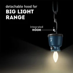 Favour L0818 Retro Camping Lamp Oplaadbaar LED, 320 Lumen, IP64 Waterdicht, Draagbare Kampeerlamp, Tentlamp, Acculamp, Traploos Dimbare Lamp Incl. Kaarslicht-modus, Blauw -Aanbiedingen Kampeer Zen Winkel 1200x1200 947