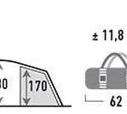 High Peak Tauris 4 Tunneltent - Donkergrijs - 4 Persoons -Aanbiedingen Kampeer Zen Winkel 1200x222