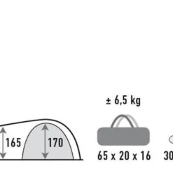 High Peak Tessin 4.0 Koepeltent - Nimbus Grijs - 4 Persoons -Aanbiedingen Kampeer Zen Winkel 1200x462