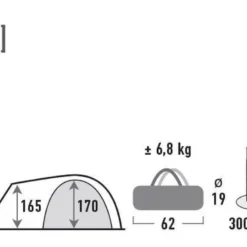 High Peak Tessin 4 Koepeltent - 4-Persoons - Grijs -Aanbiedingen Kampeer Zen Winkel 1200x478 2