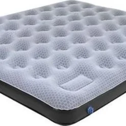 High Peak King Comfort Plus Luchtbed - 2-Persoons - Grijs-Blauw - Ingebouwde Voetpomp