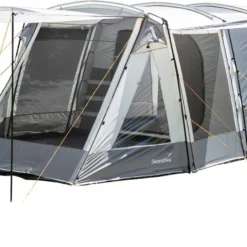 Skandika Pitea XL UP Tent – Koepeltenten - Autotent – 4 Persoons Campingtent Voor SUV, Caddy, Auto, CUV – Vrijstaand – Met/zonder Slaapcabine – Max. Stahoogte 200 Cm – Waterdicht Met 3000mm Waterkolom - 515 X 300 X 200 Cm (LxBxH) – Kamperen - Grijs