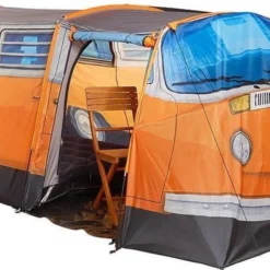 Merkloos Volkswagen Bus Tent - Oranje - 4 Persoons -Aanbiedingen Kampeer Zen Winkel 1200x627 1