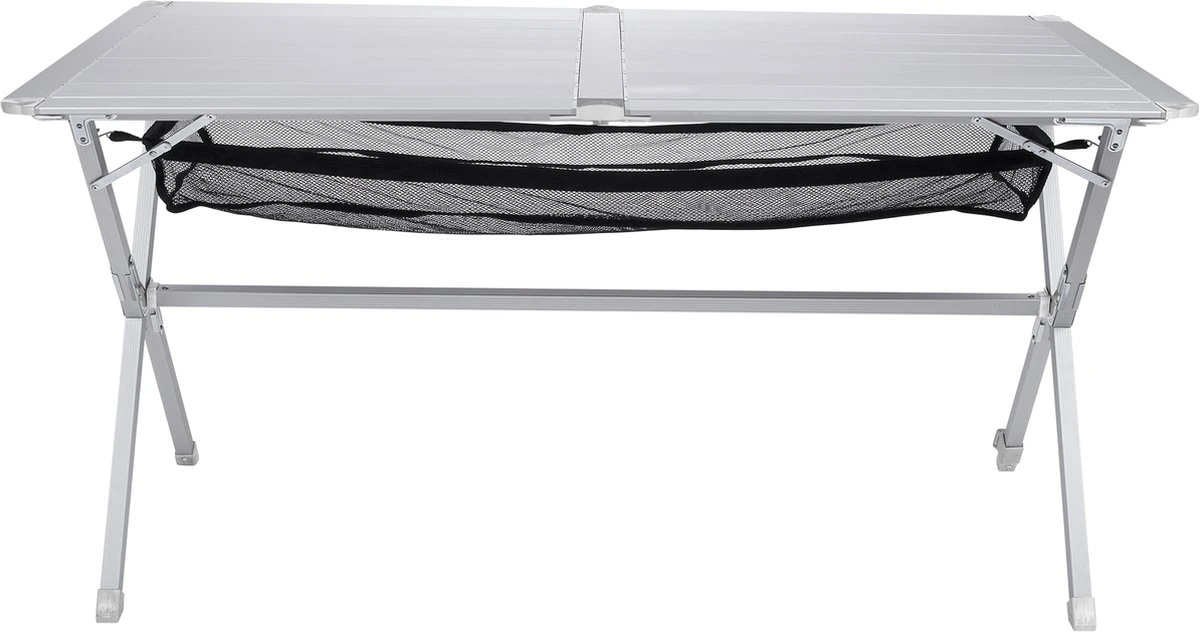 Campart Campingtafel XL TA-0806 - Opvouwbaar, Lichtgewicht En Met Verstelbare Poten - Kampeertafel Inklapbaar Inclusief Opbergtas - 140 X 80 X 70 Cm - Wit 4 Campart Campingtafel XL TA-0806 - Opvouwbaar, Lichtgewicht En Met Verstelbare Poten - Kampeertafel Inklapbaar Inclusief Opbergtas - 140 X 80 X 70 Cm - Wit - Afbeelding 2