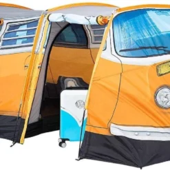 Merkloos Volkswagen Bus Tent - Oranje - 4 Persoons