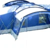 Skandika Nimbus Sleeper 12 Tent – Koepeltenten – 12 Persoons Familietent - Campingtent – Muggengaas – Sleeper Technology (3 Extra Donkere Slaapcabines) – 760 X 630 X 215 Cm (LxBxH) – 5000 Mm Waterkolom – Camping, Tuin – Kamperen – Blauw/wit -Aanbiedingen Kampeer Zen Winkel 1200x659 1