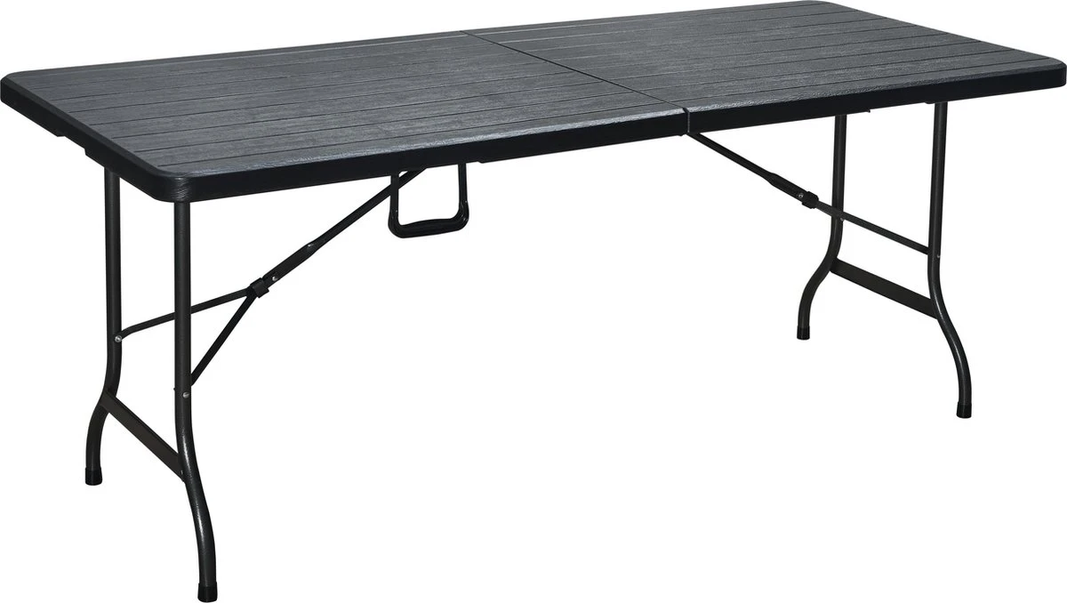 ERRO Vouwtafel - Houtlook - 180x74cm - Zwart 3 ERRO Vouwtafel - Houtlook - 180x74cm - Zwart