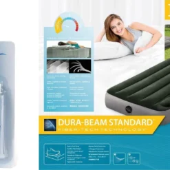 Intex Luchtbed - Downy - Formaat: Cot - B76 X L191 X H25 Cm - Ingebouwde Voetpomp- Met Reparatieset -Aanbiedingen Kampeer Zen Winkel 1200x693